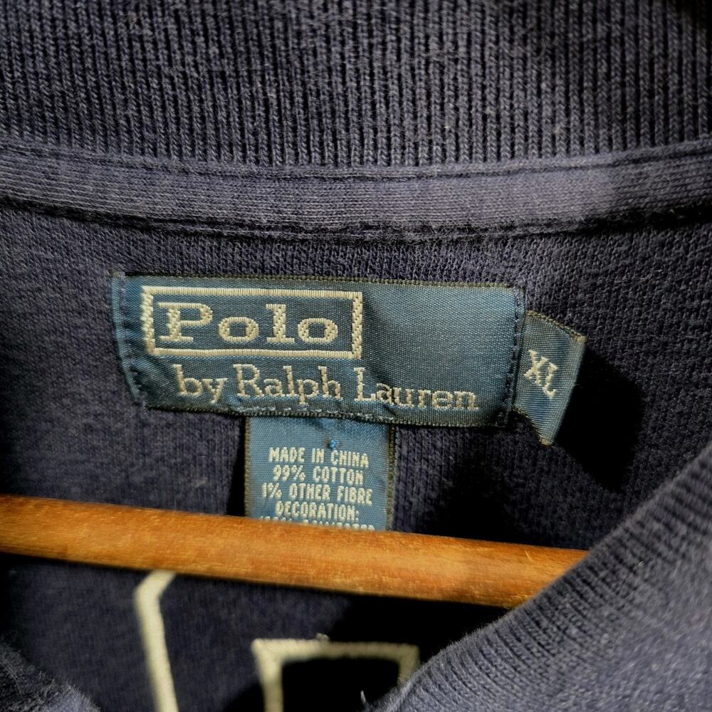 Vintage Polo Ralph Lauren Sweater Mens XL Cardigan Blue Great Britain Big Pony - Picture 3 of 14